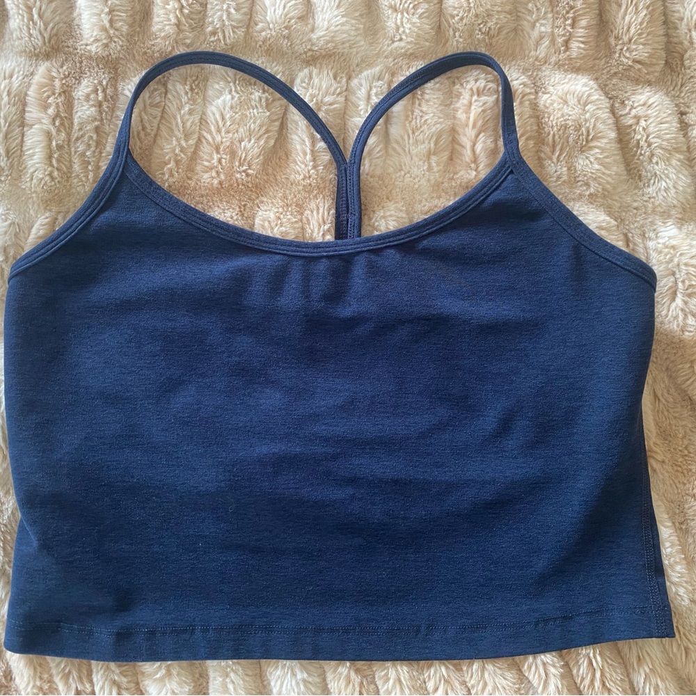 Beyond Yoga Spacedye Crop Tank Sports Bra Navy Blue XL